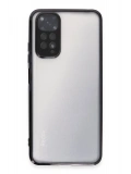 Newface Xiaomi Redmi Note 11 Kılıf Razer Lensli Silikon - Siyah