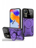 Newface Xiaomi Redmi Note 11 Pro Kılıf Joy Lens Standlı Kapak - Mor