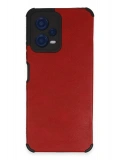 Newface Xiaomi Redmi Note 12 5G Kılıf Loop Deri Silikon - Kırmızı