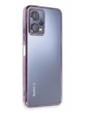 Newface Xiaomi Redmi Note 12 5G Kılıf Razer Lensli Silikon - Mor