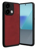 Newface Xiaomi Redmi Note 13 4G Kılıf Aras Deri Kapak - Kırmızı