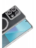 Newface Xiaomi Redmi Note 13 Pro 4G Joke Simli Magneticsafe Kılıf - Gümüş