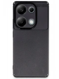 Newface Xiaomi Redmi Note 13 Pro 4G Kılıf Auto Focus Karbon Kapak - Siyah