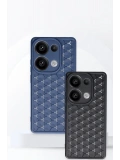 Newface Xiaomi Redmi Note 13 Pro 4G Kılıf Petek Silikon Kapak - Lacivert
