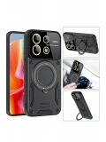Newface Xiaomi Redmi Note 13 Pro 5G Kılıf Joy Lens Standlı Kapak - Mor