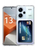 Newface Xiaomi Redmi Note 13 Pro Plus Kılıf Kart Şeffaf Silikon - Şeffaf