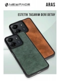 Newface Xiaomi Redmi Note 14 4G Kılıf Aras Deri Kapak - Siyah