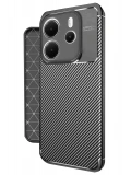 Newface Xiaomi Redmi Note 14 4G Kılıf Auto Focus Karbon Kapak - Siyah