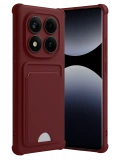 Newface Xiaomi Redmi Note 14 Pro Plus Kelvin Kartvizitli Silikon - Bordo