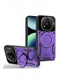 Newface Xiaomi Redmi Note 14 Pro Plus Kılıf Joy Lens Standlı Kapak - Mor
