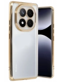 Newface Xiaomi Redmi Note 14 Pro Plus Kılıf Razer Lensli Silikon - Gold