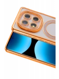 Newface Xiaomi Redmi Note 15 4G Joke Simli Magneticsafe Kılıf - Turuncu
