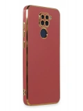 Newface Xiaomi Redmi Note 9 Kılıf Volet Silikon - Kırmızı
