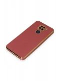 Newface Xiaomi Redmi Note 9 Kılıf Volet Silikon - Kırmızı