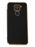 Newface Xiaomi Redmi Note 9 Kılıf Volet Silikon - Siyah