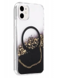 Onegif Apple iPhone 11 Lotus Simli Magsafe Kapak - Siyah