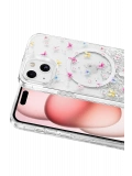 Onegif Apple iPhone 14 Misk Simli Magsafe Kapak - Desen 4