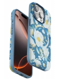 Onegif Apple iPhone 14 Pro Flower Series Magsafe Kapak - Mavi
