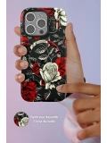 Onegif Apple iPhone 14 Pro Max Flower Series Magsafe Kapak - Mavi
