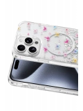 Onegif Apple iPhone 14 Pro Max Misk Simli Magsafe Kapak - Desen 4