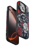 Onegif Apple iPhone 15 Pro Flower Series Magsafe Kapak - Siyah