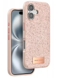 Onegif Apple iPhone 16 Bright Simli Kapak - Pembe