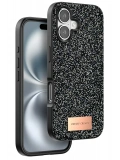 Onegif Apple iPhone 16 Bright Simli Kapak - Siyah