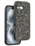 Onegif Apple iPhone 16 Plus Bright Simli Kapak - Gümüş