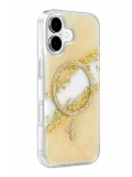Onegif Apple iPhone 17 Lotus Simli Magsafe Kapak - Gümüş