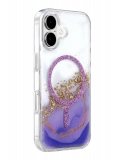 Onegif Apple iPhone 17 Lotus Simli Magsafe Kapak - Mor
