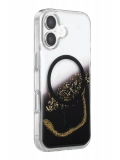 Onegif Apple iPhone 17 Lotus Simli Magsafe Kapak - Siyah