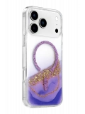 Onegif Apple iPhone 17 Pro Lotus Simli Magsafe Kapak - Mor