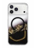 Onegif Apple iPhone 17 Pro Lotus Simli Magsafe Kapak - Siyah
