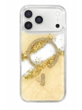 Onegif Apple iPhone 17 Pro Max Lotus Simli Magsafe Kapak - Gümüş