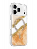 Onegif Apple iPhone 17 Pro Max Lotus Simli Magsafe Kapak - Turuncu