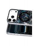 Onegif Apple iPhone 17 Pro Mila Dalgalı Magsafe Kapak - Lacivert
