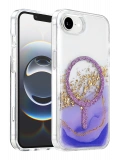 Onegif Apple iPhone 17E Lotus Simli Magsafe Kapak - Mor