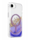 Onegif Apple iPhone 17E Lotus Simli Magsafe Kapak - Mor