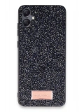 Onegif Samsung Galaxy A05 Bright Simli Kapak - Siyah