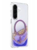 Onegif Samsung Galaxy A56 Lotus Simli Magsafe Kapak - Mor