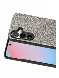 Onegif Samsung Galaxy S24 FE Bright Simli Kapak - Gümüş