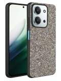 Onegif Xiaomi Redmi 15C 4G Bright Simli Kapak - Gümüş