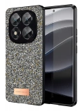 Onegif Xiaomi Redmi Note 14 Pro 5G Bright Simli Kapak - Gümüş