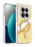 Onegif Xiaomi Redmi Note 15 4G Lotus Simli Magsafe Kapak - Gümüş