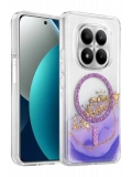Onegif Xiaomi Redmi Note 15 Pro 4G Lotus Simli Magsafe Kapak - Mor
