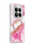 Onegif Xiaomi Redmi Note 15 Pro 4G Lotus Simli Magsafe Kapak - Pembe