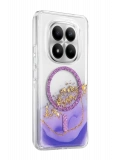 Onegif Xiaomi Redmi Note 15 Pro Plus 5G Lotus Simli Magsafe Kapak - Mor