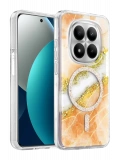 Onegif Xiaomi Redmi Note 15 Pro Plus 5G Lotus Simli Magsafe Kapak - Turuncu