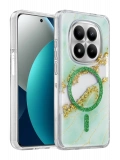 Onegif Xiaomi Redmi Note 15 Pro Plus 5G Lotus Simli Magsafe Kapak - Yeşil