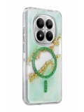 Onegif Xiaomi Redmi Note 15 Pro Plus 5G Lotus Simli Magsafe Kapak - Yeşil